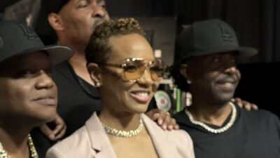 MC Lyte on set of Music & Medicine with Troop
