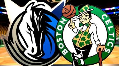 Mavericks vs Celtics (logos)