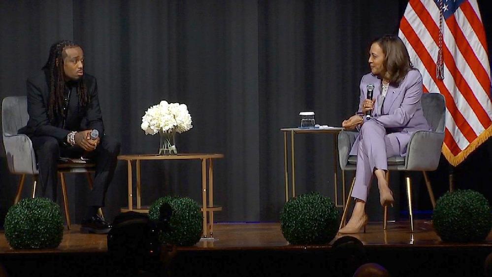 Quavo & VP Harris Host Summit (Pool via CNN Newsource)