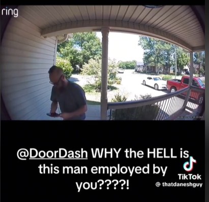 DoorDash Driver Fired for Racial Slur Caught on Camera
