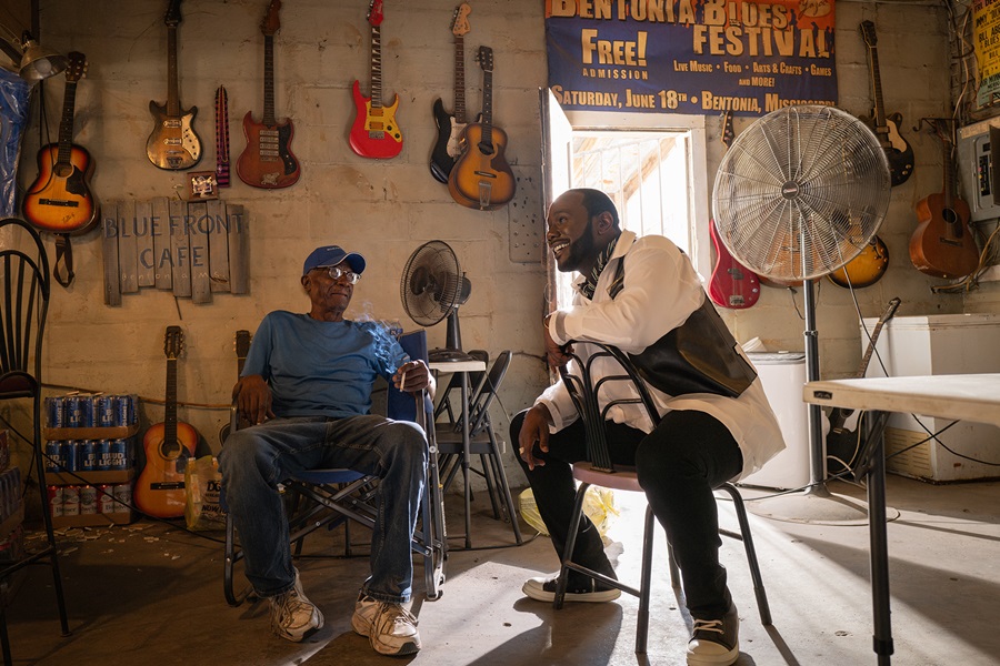 'Down in the Valley' From the Juke to the Joint. Left to Right: Jimmy &ldquo;Duck&rdquo; Holmes and Nicco Annan (STARZ 2024)