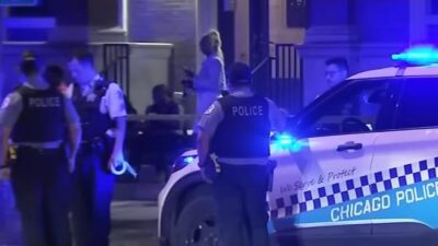 Chicago police at crime scene - screenshot