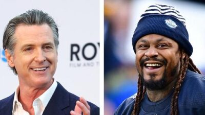 Gavin Newsom - Marshawn Lynch (Getty)