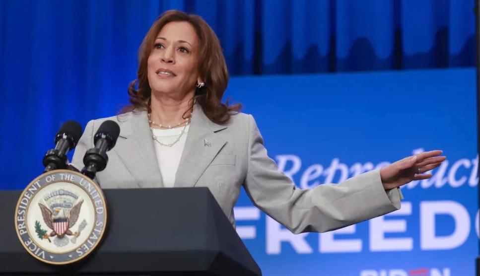 Harris declines Trump’s invite, claims he dodged ABC debate // Kamala Harris - via GettyImages