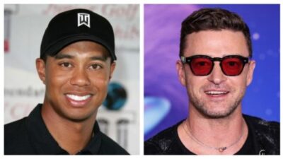 Tiger Woods and Justin Timberlake
