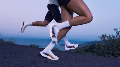 Spray on running shoes (Courtesy On via CNN Newsource)