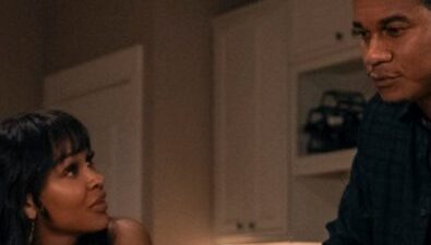 Ava (Meagan Good) and Dallas (Cory Hardrict) in DIVORCE IN THE BLACK Photo Credit: Quantrell Colbert/Prime Video © AMAZON CONTENT SERVICES LLC