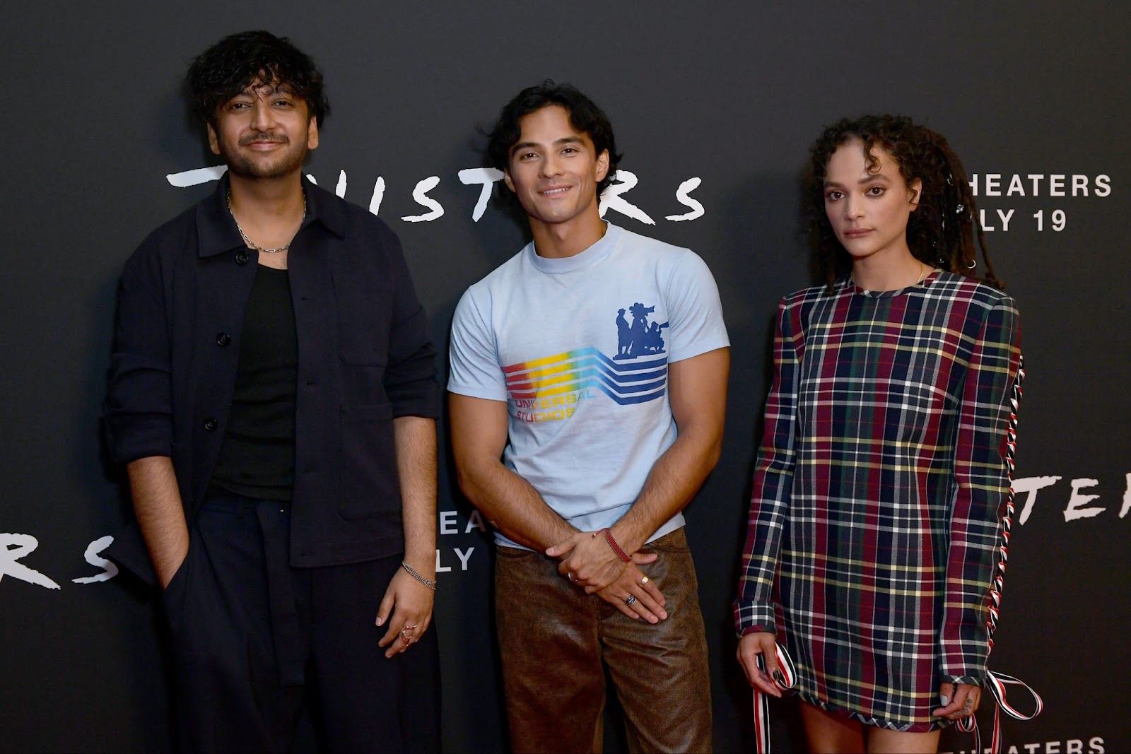 LOS ANGELES, CALIFORNIA - JULY 10: (L-R) Nik Dodani, Brandon Perea and Sasha Lane attend as Universal Pictures, Warner Bros, Amblin Entertainment presents a "Twisters" special screening hosted by Tanner Adell at Avalon Hollywood & Bardot on July 10, 2024 in Los Angeles, California. (Photo by Unique Nicole/Getty Images for Universal Pictures, Warner Bros. Pictures and Amblin Entertainmentres, Warner Bros. Pictures and Amblin Entertainment)