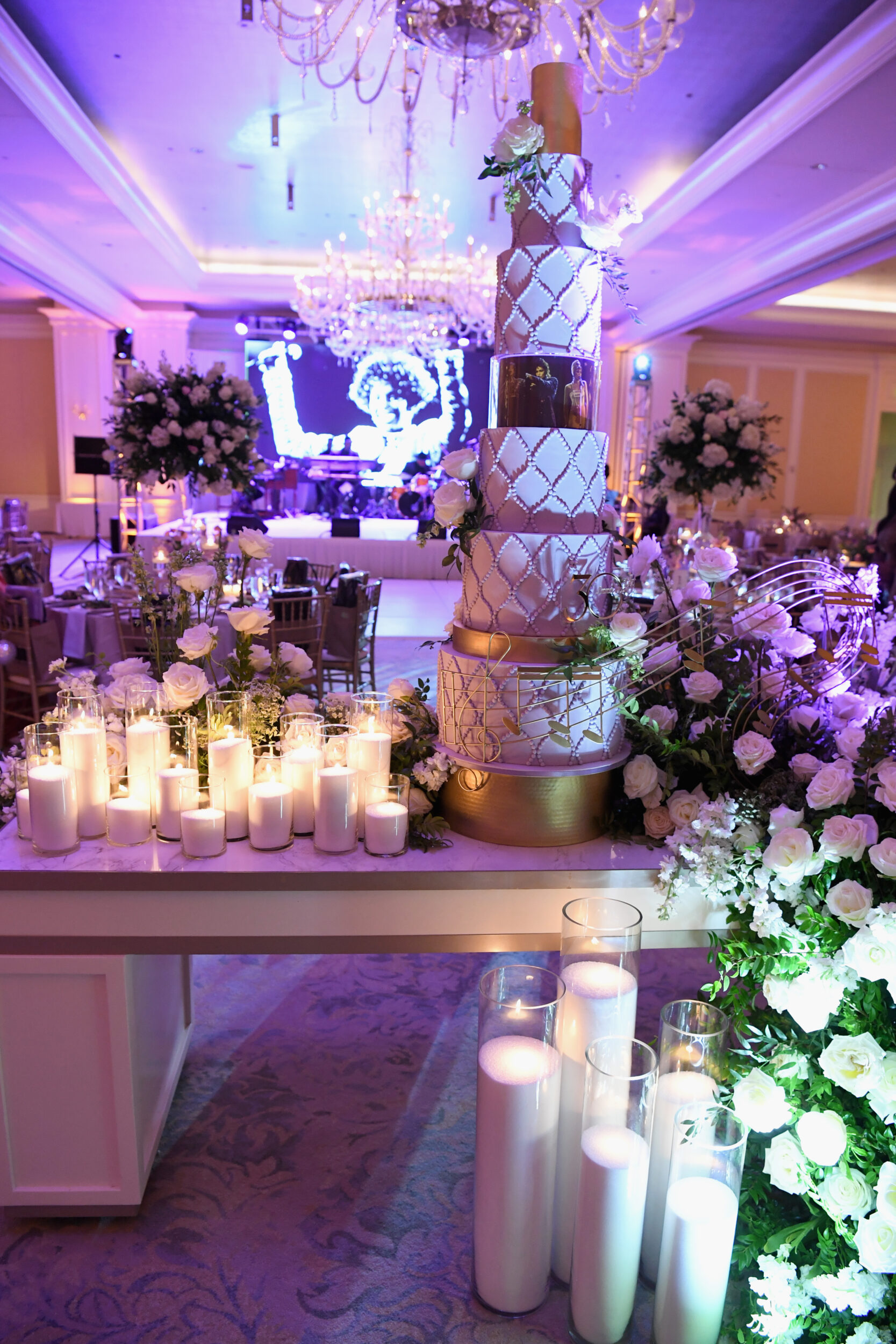ATLANTA, GEORGIA - AUGUST 09: A view of the cake on display for The Whitney E. Houston 3rd Annual Legacy Foundation's South Africa One Gala at The St Regis Hotel on August 09, 2024 in Atlanta, Georgia. (Photo by Paras Griffin/Getty Images for The Whitney E. Houston Legacy Foundation