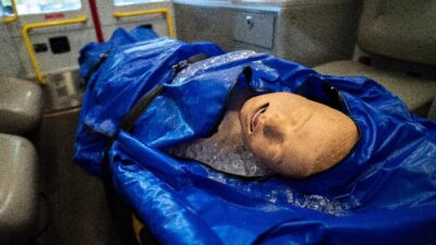 Ice Body Bag (Julian Quinones-CNN via CNN Newsource)