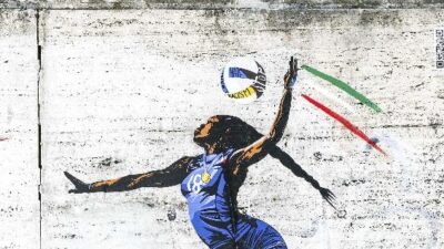 Italian volleyball player Paola Egonu (Mauro Scrobogna-LaPresse-Shutterstock via CNN Newsource)