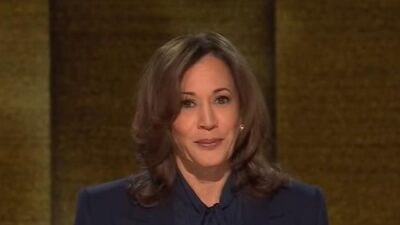 Kamala Harris at 2024 DNC - screenshot