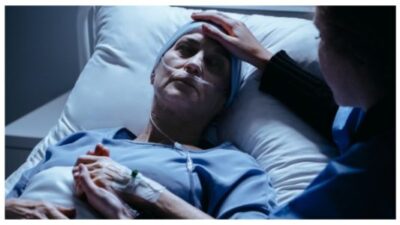 sick woman with cancer