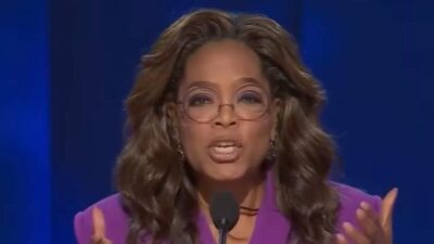Oprah at 2024 DNC - screenshot