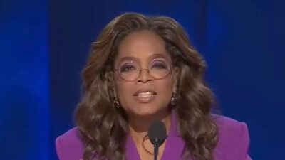Oprah at 2024 DNC - screenshot