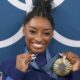 Simone Biles with gold medal - YouTube screenshot