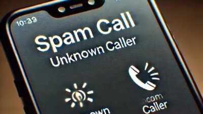 Spam - smartphone with spam call - via EURai