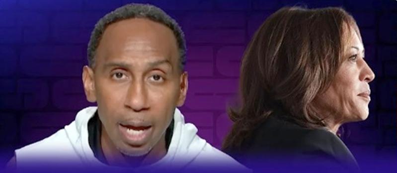 Stephen A Smith and Kamala Harris - screenshot