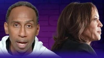 Stephen A Smith and Kamala Harris - screenshot