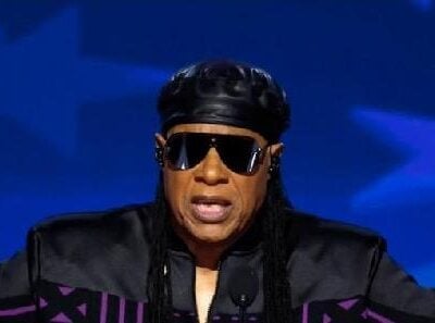 Stevie Wonder at 2024 DNC - screenshot