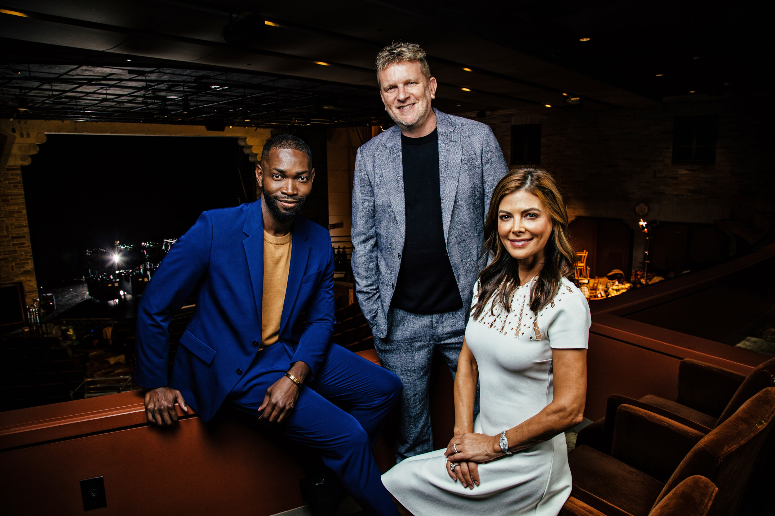 L-R: Artistic Director Tarell Alvin McCraney, Executive Director / CEO Gil Cates, Jr. and Board Chair Adi Greenberg. Photo by Jeff Lorch