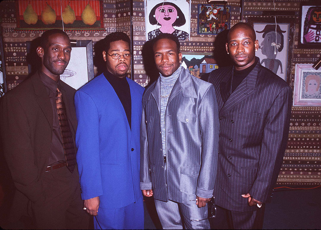 Boyz II Men during APLA's "Ten-Year Commitment to Life" Gala Benefit at Universal Amphitheatre in Universal City, Boyz II Men (circa 1998) - via GettyImages