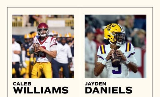 Rookies and Heisman Trophy Winners Caleb Williams and Jayden Daniels (Photo from Facebook)