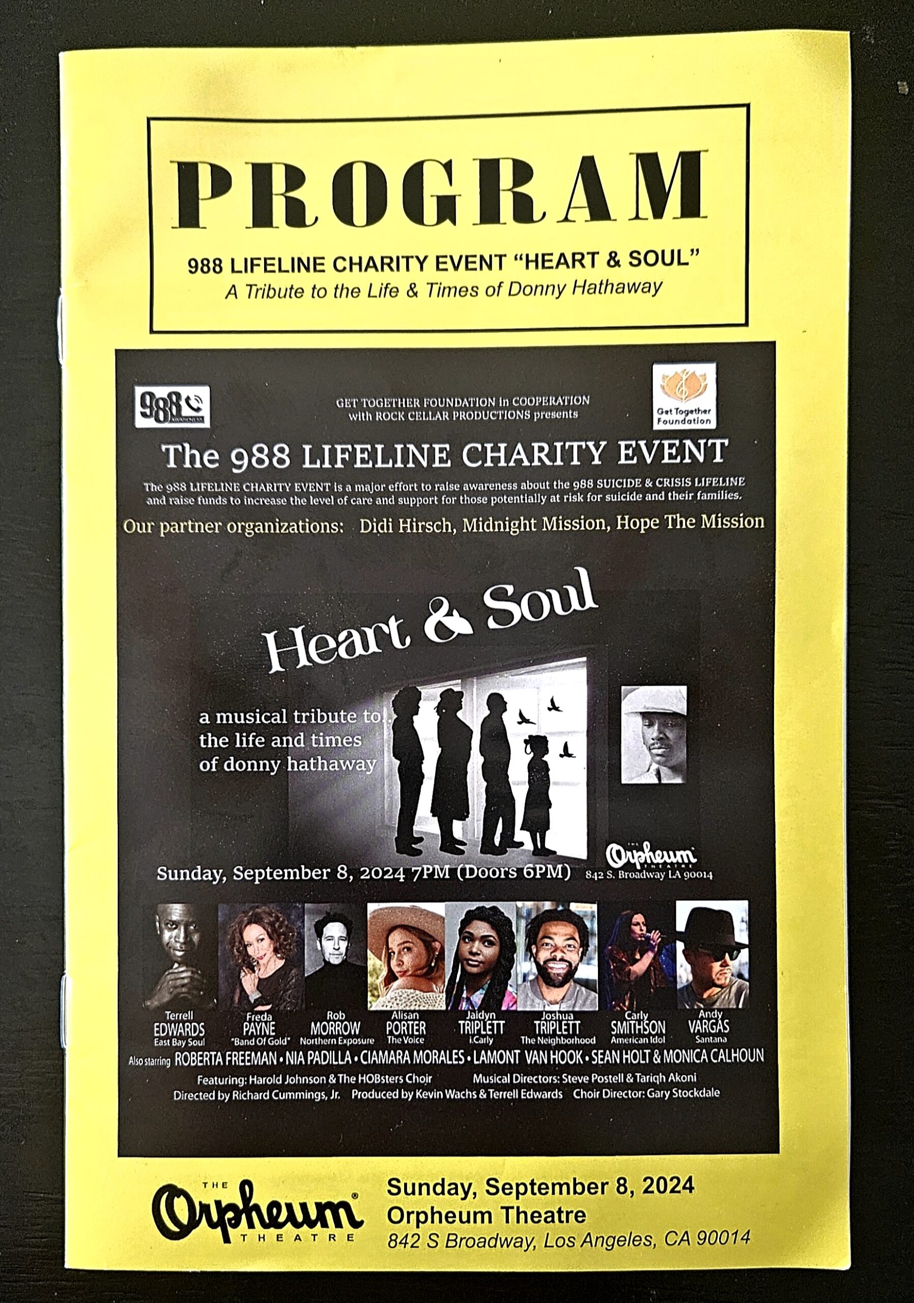 988 charity event // Donny Hathaway was honored at 'Heart & Soul' charity on Sept 8