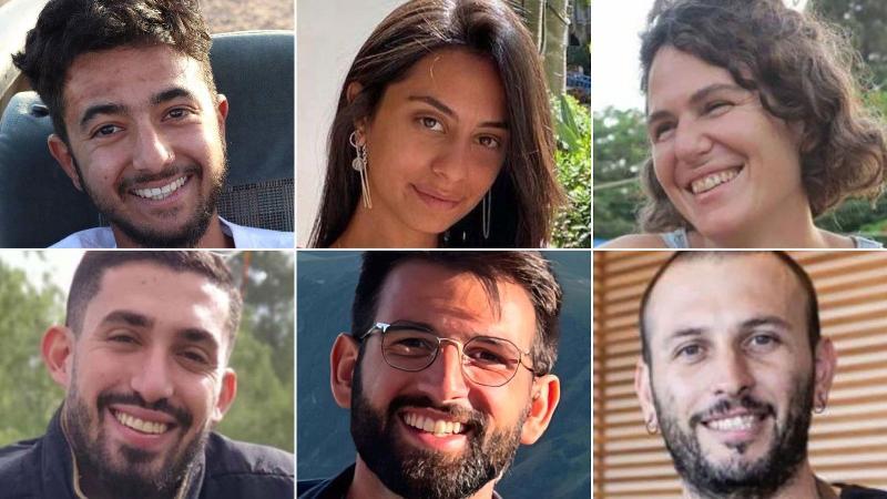 Israel finds six hostages killed by Hamas, including one American // Israeli hostages killed by Hamas: Goldberg-Polin, Yerushalmi, Gat, Danino, Sarusi, Lobanov(Courtesy Goldberg-Polin family-Courtesy Gat family-Hostages and Missing Families Forum via CNN Newsource) 