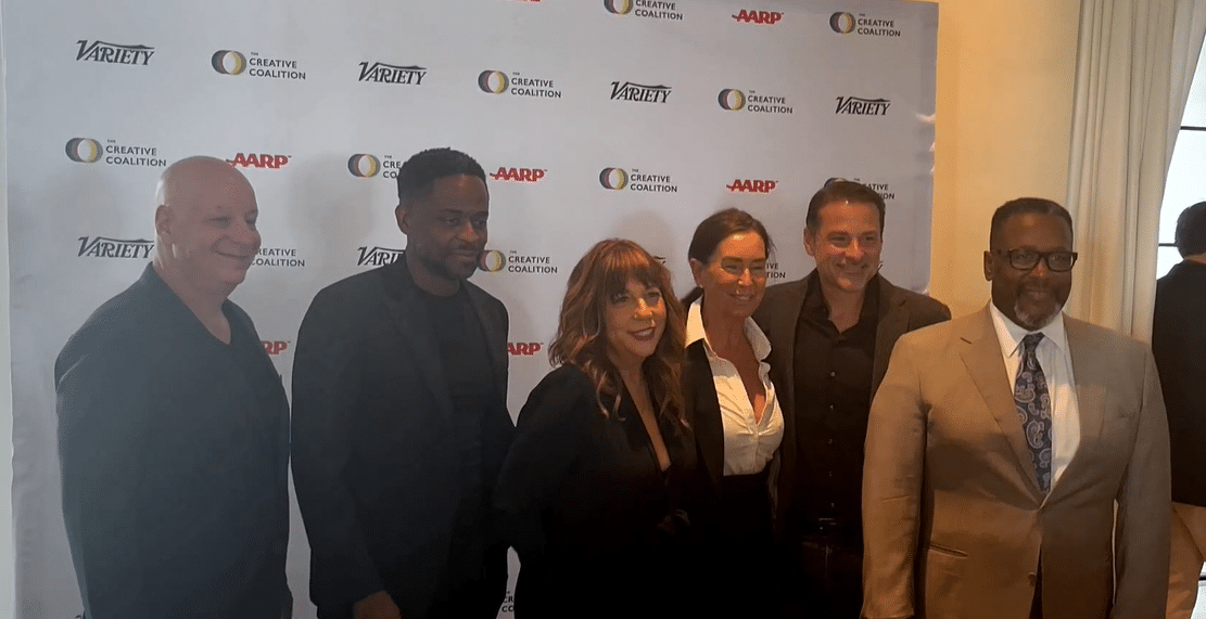 2024 Creative Coalition Awards celebrated at Ladyhawk // Jeffrey Ross, Dule Hill, Teri Weinberg, Steve Sawalich, Wendell Pierce at the 2024 Creative Coalition Humanitarian Awards