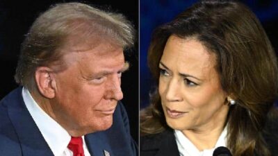 Trump and Harris at ABC debate - Getty