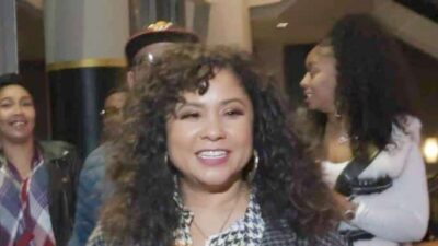 Angela Yee arriving at 'Smile2' screening - via Paramount
