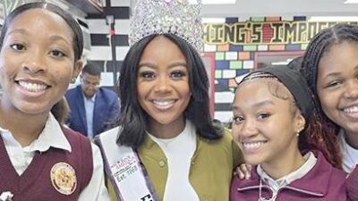 Ashley Marie Myatt - Miss Black America - at Frederick Douglass Academy