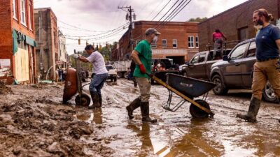 Hurricane Helene clean-up (Travis Long-The News & Observer-TNS-Getty Images via CNN Newsource)