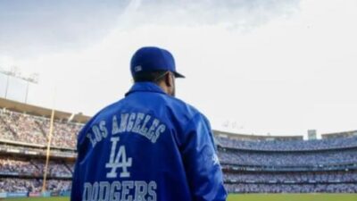 Ice Cube at Dodger Stadium - via Getty