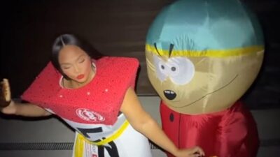 Lizzo and South Park character - screenshot via Instagram
