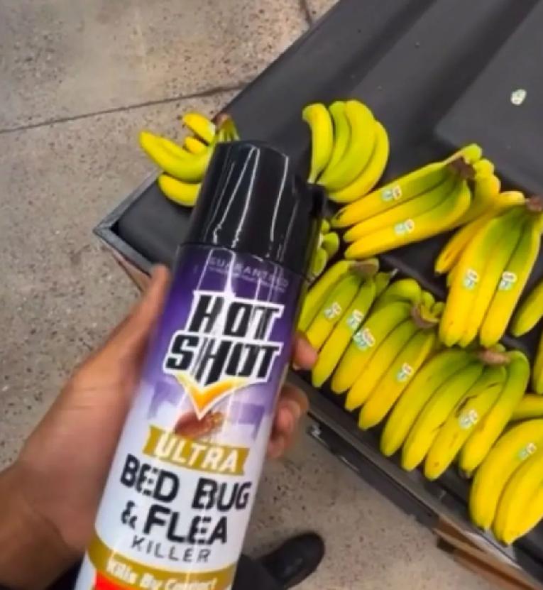 Charles Smith Charged for Spraying Pesticide on Walmart Produce // Charles Smith and a still from Smith's now-deleted TikTok video