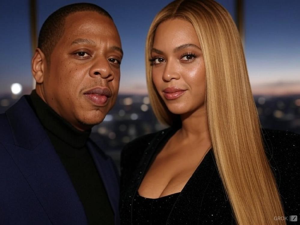 Jay-Z and Beyonce - via Grok