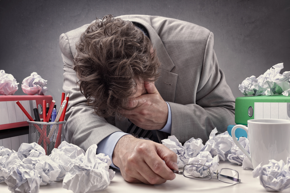 Man with writer's Block - Depositphotos