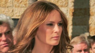 Melania Trump (Jay Leno in Bgrd) - via Depositphotos