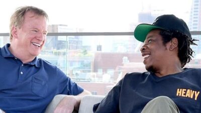Roger Goodell and Jay-Z (Getty for Roc Nation)