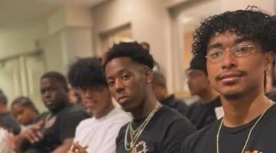 SJLI Urban Scholars preparing to advocate for the Black Student Achievement Plan at a LAUSD School Board meeting (Courtesy photo)