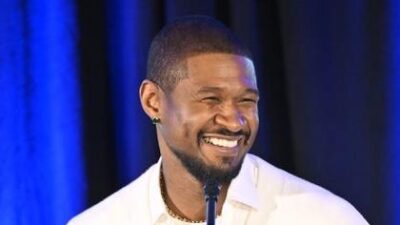 Usher speaks onstage during the ribbon cutting ceremony for the Usher Raymond IV Spark Lab at Joseph B. Whitehead Boys & Girls Club on December 9, 2024 in Atlanta, Georgia. (Photo by Paras Griffin/Getty Images for Boys & Girls Club)