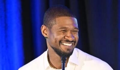 Usher speaks onstage during the ribbon cutting ceremony for the Usher Raymond IV Spark Lab at Joseph B. Whitehead Boys & Girls Club on December 9, 2024 in Atlanta, Georgia. (Photo by Paras Griffin/Getty Images for Boys & Girls Club)