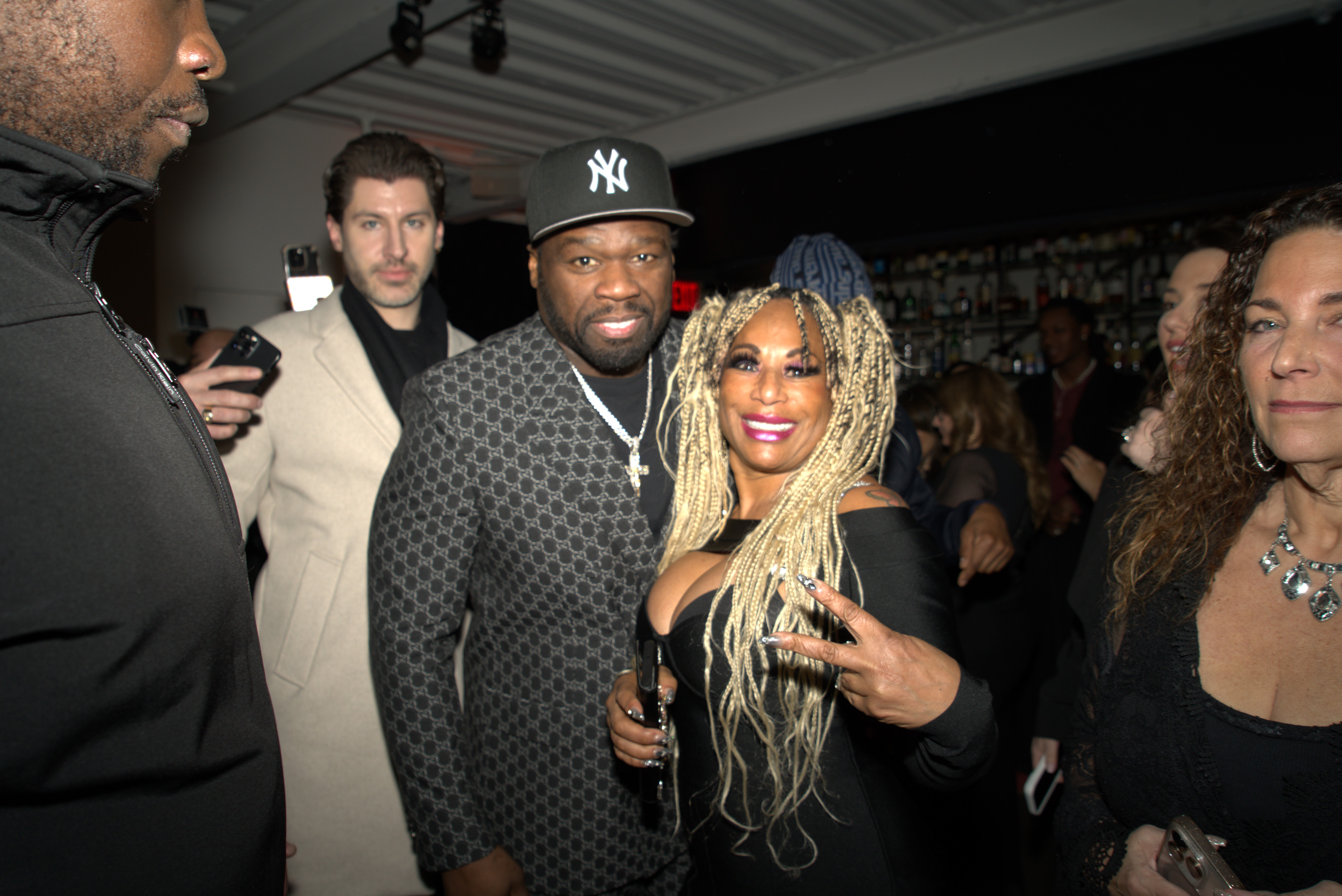 Gerard Butler, O&rsquo;Shea Jackson, 50 Cent Talk Den of Thieves 2 // 50 Cent, Jazmyn Summers attend Den of Thieves Premiere(Photo by Melissa Nyomi Stoll of Melshotya)