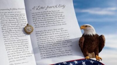 American Eagle with Letter from Unity - via Grok AI