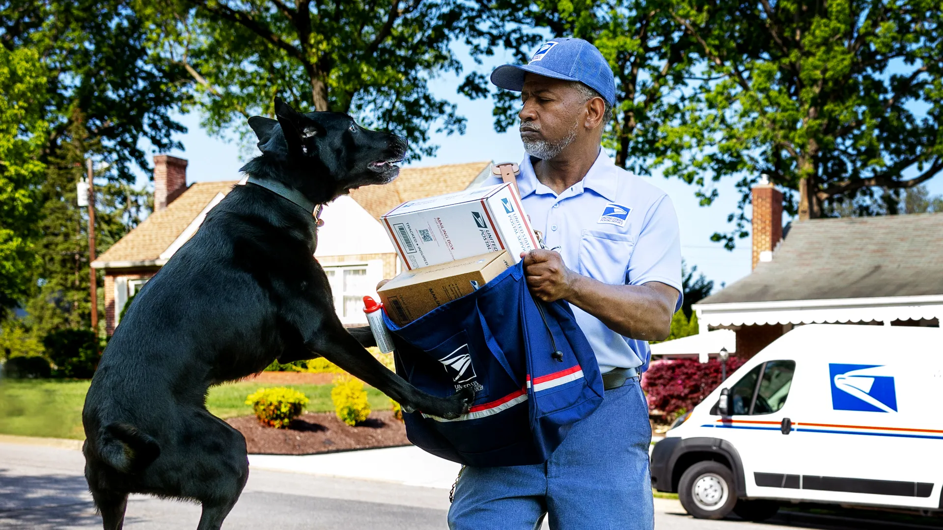 Ari B has a message for dog owners to help protect mail carriers // Dog attacks postal worker / Image courtesy of USPS