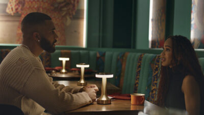 Ian (Tyler Lepley) and Camille (Meagan Good) in HARLEM S3 Photo Credit: Courtesy of Prime &copy; Amazon Content Services LLC