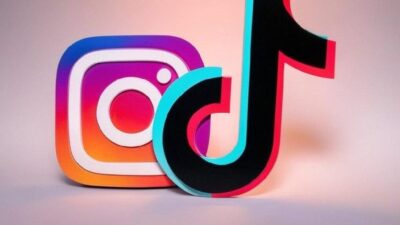 Instagram and TikTok logos - via Grok AI