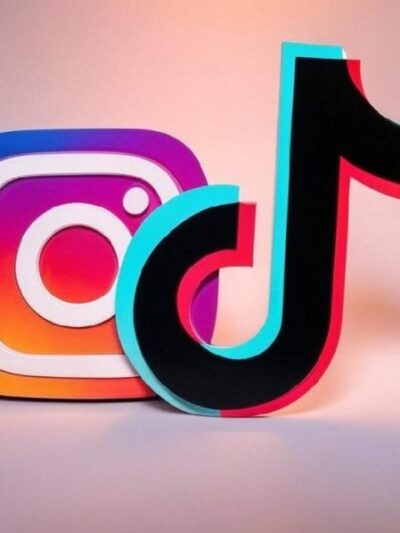 Instagram and TikTok logos - via Grok AI
